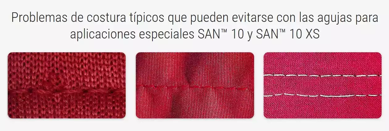 Problemas de costura típicos